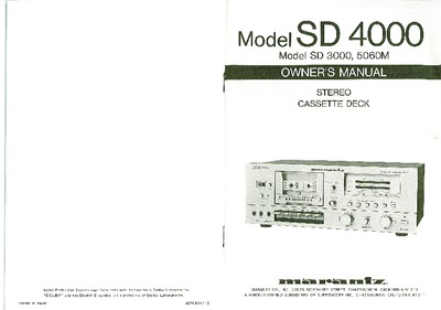 Marantz SD-4000 Owners Manual