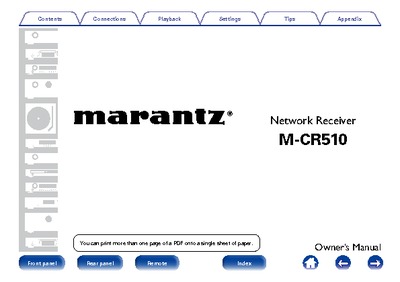 Marantz M-CR-510 Owners Manual