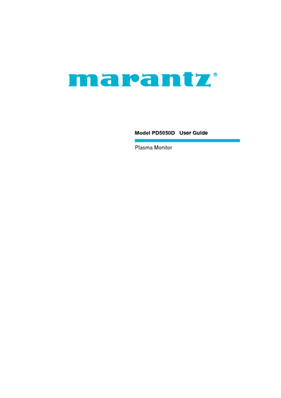 Marantz PD-5050-D Owners Manual