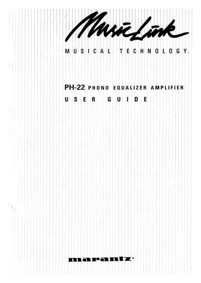 Marantz PH-22 Owners Manual