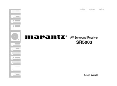 Marantz SR-5003 Owners Manual