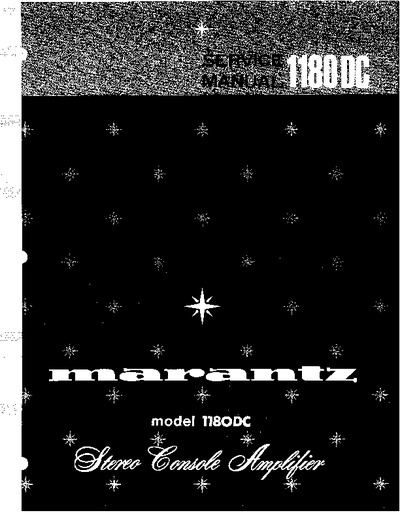 Marantz 1180-DC Service Manual