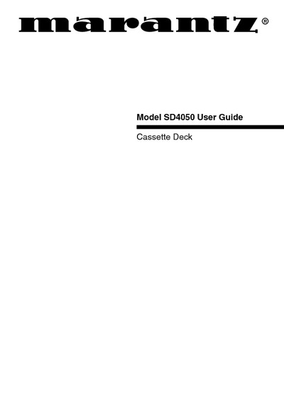 Marantz SD-4050 Owners Manual