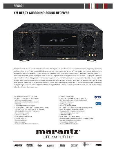 Marantz SR-5001 Brochure