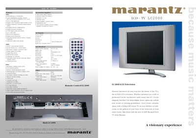 Marantz LC-2000 Owners Manual