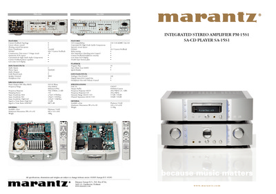Marantz SA-15-S-1 Brochure