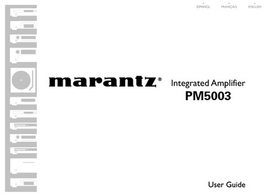 Marantz PM-5003 Owners Manual
