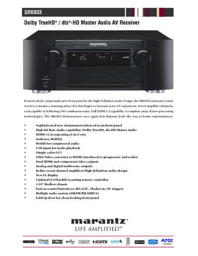 Marantz SR-6003 Brochure