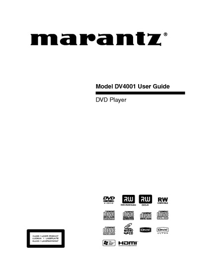 Marantz DV-4001 Owners Manual