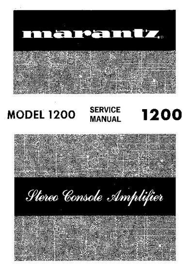 Marantz 1200 Service Manual-1
