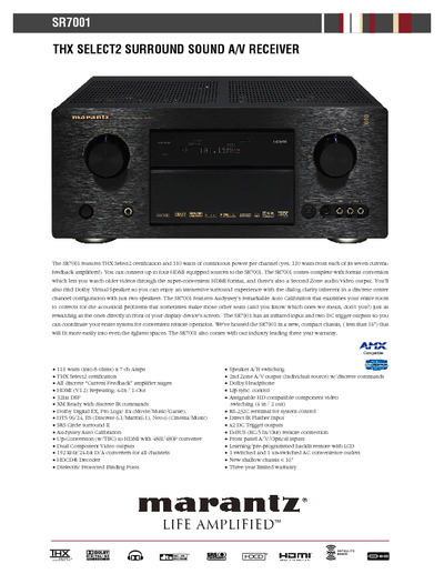 Marantz SR-7001 Brochure
