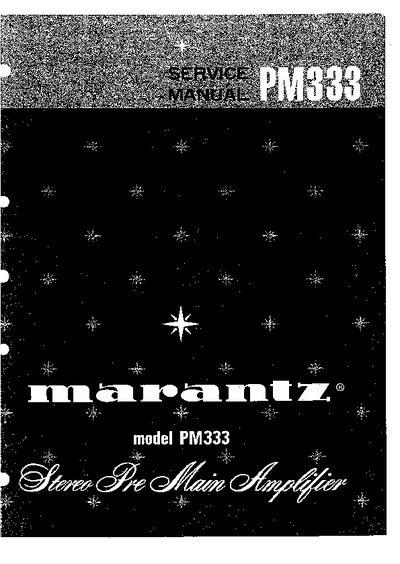Marantz PM-333 Service Manual