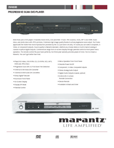 Marantz DV-4600 Brochure