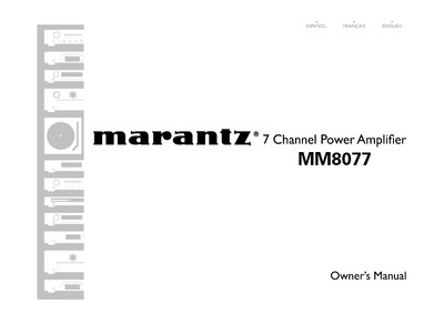 Marantz MM-8077 Owners Manual