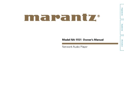 Marantz NA-11S1 Owners Manual