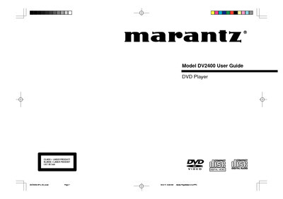 Marantz DV-2400 Owners Manual