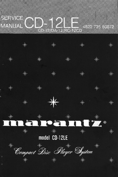 Marantz DA-12 Service Manual