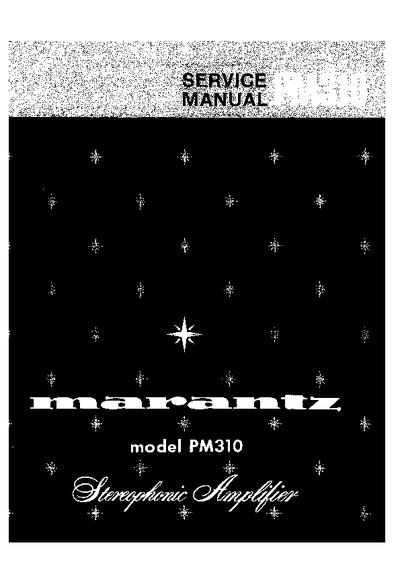 Marantz PM-310 Service Manual