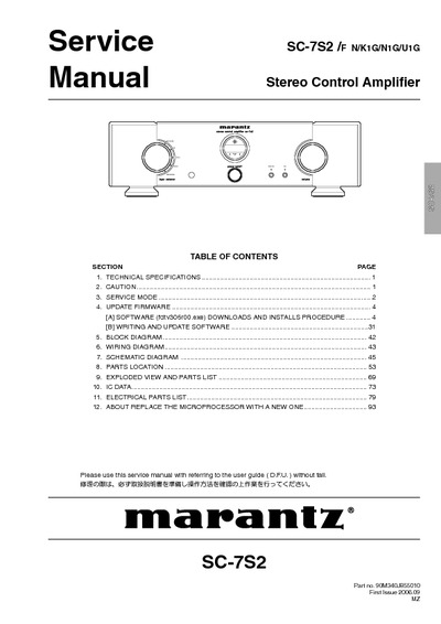 Marantz SC-7-S-2 Service Manual