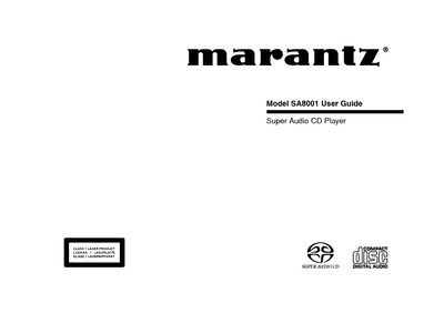 Marantz SA-8001 Owners Manual