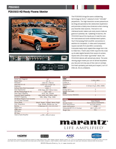 Marantz PD-5050-D Brochure