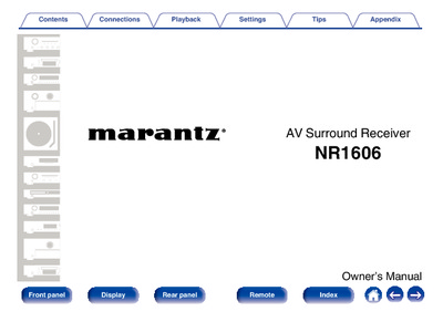 Marantz NR-1606 Owners Manual