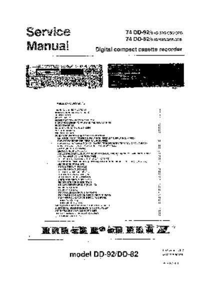 Marantz DD-92 Service Manual