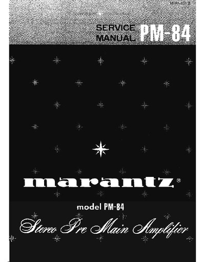 Marantz PM-84 Service Manual