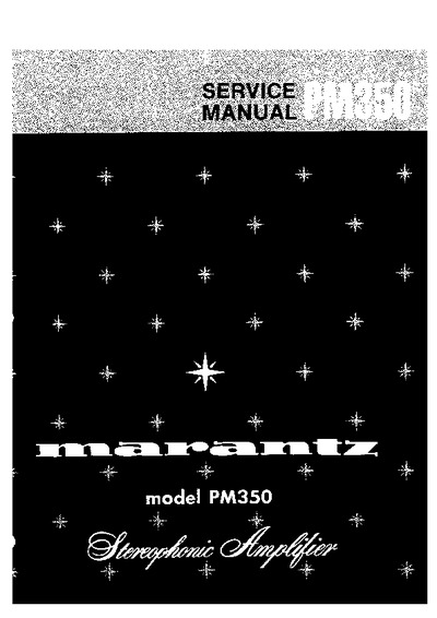 Marantz PM-350 Service Manual