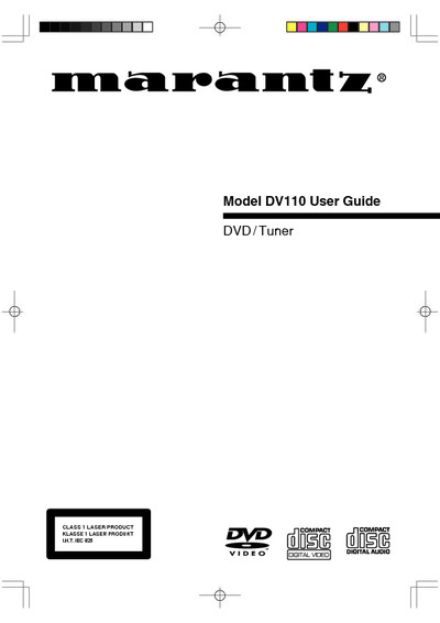 Marantz DV-110 Owners Manual