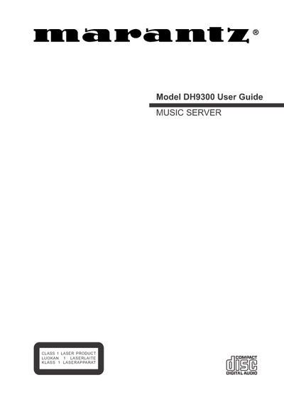 Marantz DH-9300 Owners Manual