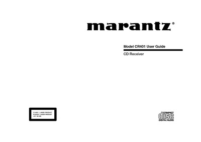 Marantz CR-401 Owners Manual