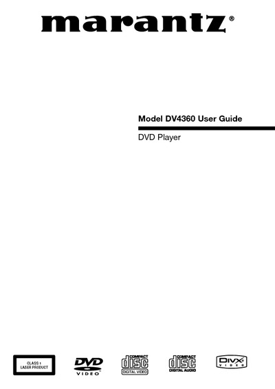 Marantz DV-4360 Owners Manual