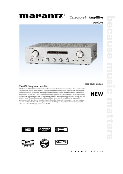 Marantz PM-4001 Brochure