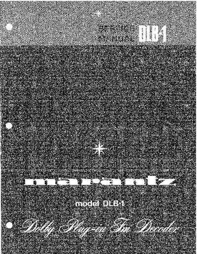 Marantz DLB-1 Service Manual