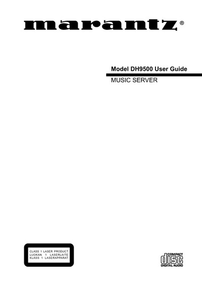 Marantz DH-9500 Owners Manual