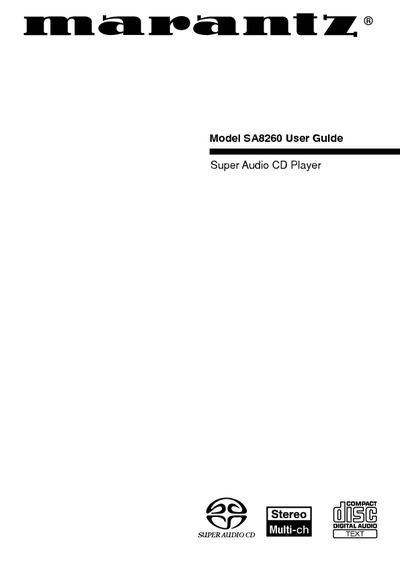 Marantz SA-8260 Owners Manual