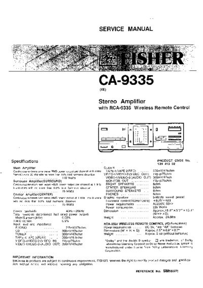 Fisher CA-9335