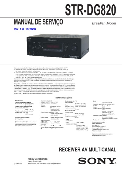 Sony STR-DG820