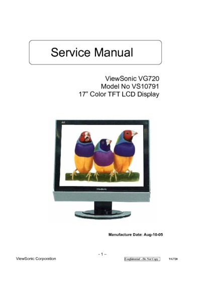 VIEWSONIC VG720,  VS10791