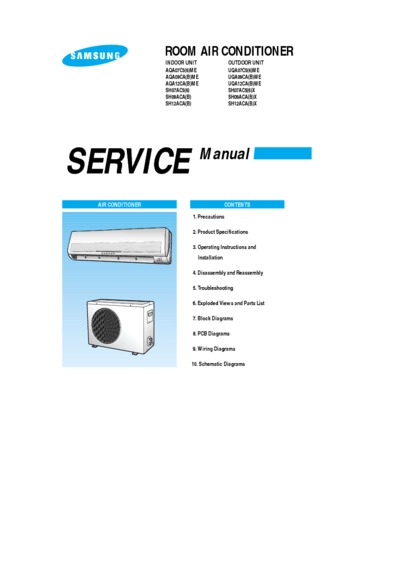 Samsung SH07 09 12 AC Service Manual