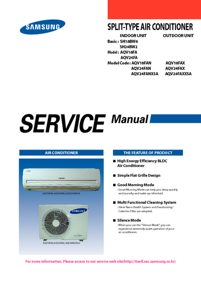 Samsung AQV18 24 FAN Service Manual