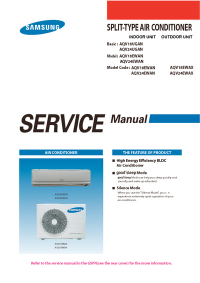 Samsung AQV18 24 EWAN Service Manual