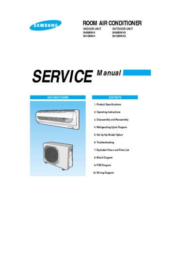 Samsung SH09 12 BWH Service Manual