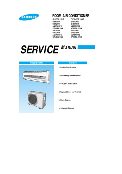 Samsung SH09 12 AWH Service Manual