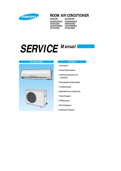 Samsung SH18 24 AC Service Manual