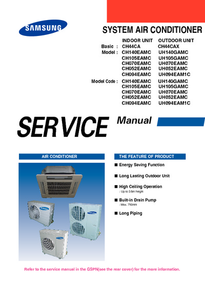 Samsung CH052 070 094 105 140 EAMC Service Manual