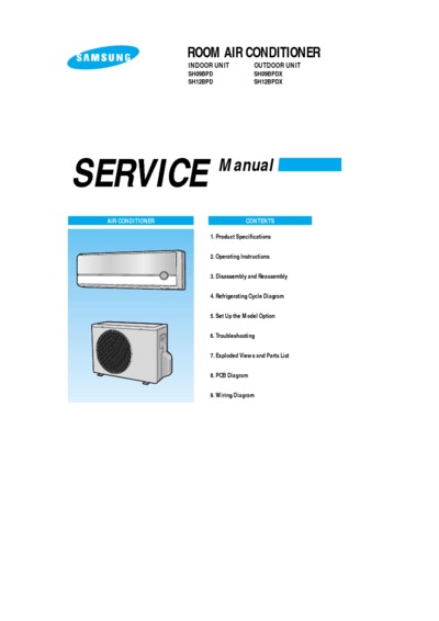 Samsung SH09 12 BPD X Service Manual