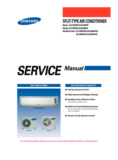 Samsung AS18 24 BPAN Service Manual