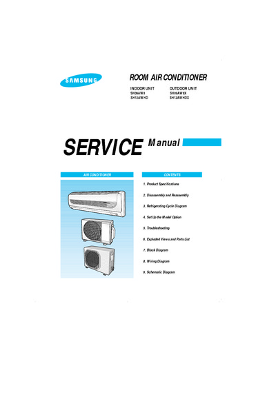 Samsung SH09 12 AW8X AWHDX Service Manual